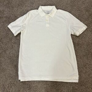 L.L. Bean Men's Large Tall Traditional Fit Polo Shirt 100% Cotton Classic White
